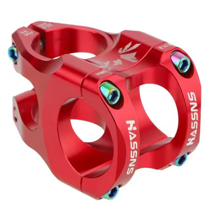 Potencia / poste de manubrio en aluminio 31.8x35mm rojo