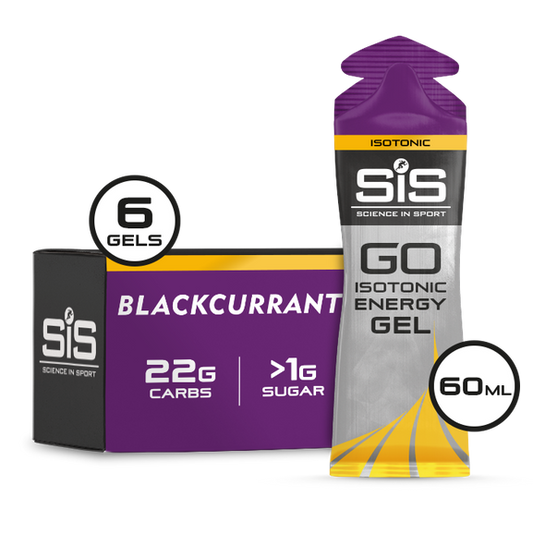 Gel SIS Go Energy gel sabor grosella caja con 30pz de 60ml
