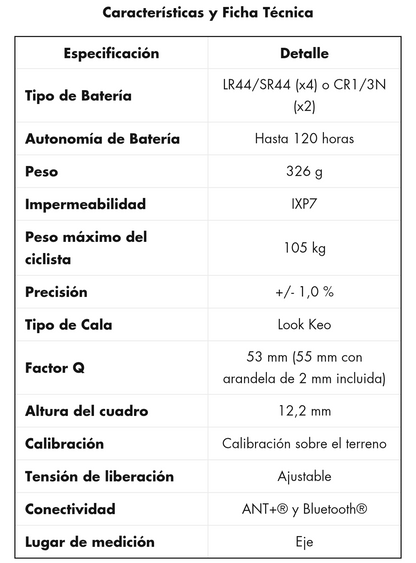Pedales de grapa garmin con potenciómetro Rally PK200 look keo