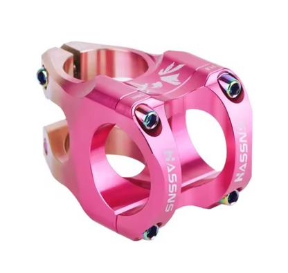 Potencia / poste de manubrio en aluminio 31.8x35mm rosa duo