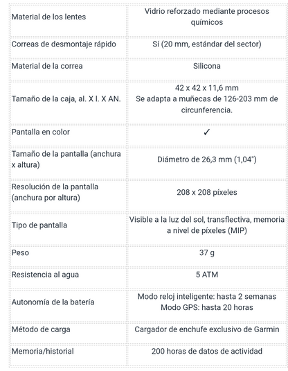 Reloj inteligente Garmin forerunner 55