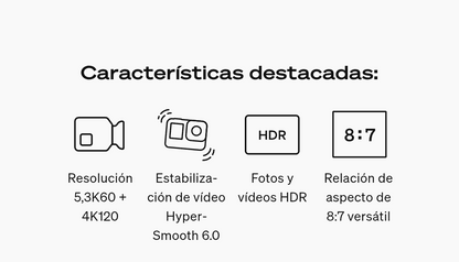 Cámara GOPRO hero 12 negra bundle