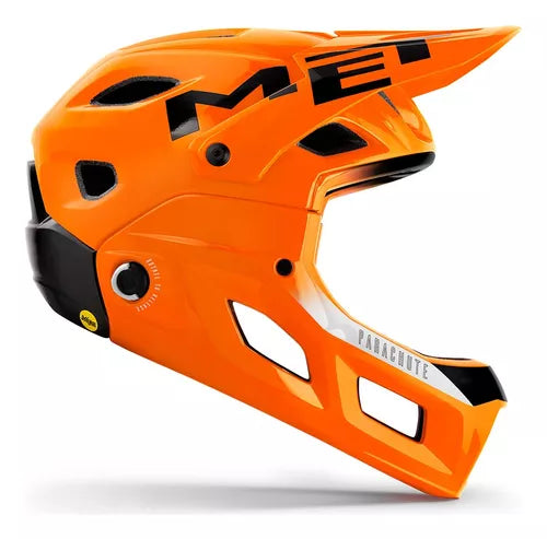Casco MET Parachute full face desmontable 2 en 1 naranja