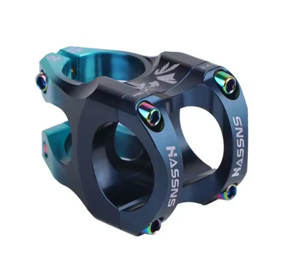 Potencia / poste de manubrio en aluminio 31.8x35mm azul duo