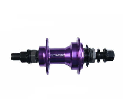 Maza trasera de cassette BMX eje 14 16T 36H Quando morada
