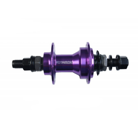 Maza trasera de cassette BMX eje 14 16T 36H Quando morada