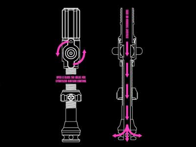 Válvulas tubeless Muc off Big bore hybrid rojo VF/VA