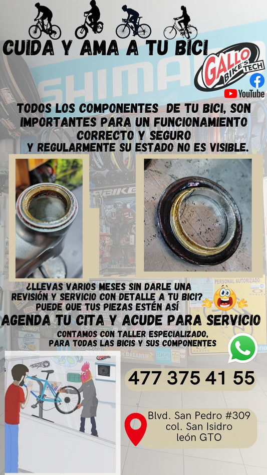 ¿CÓMO CUIDO MI BICI?   DALE MANTENIMIENTO, SERVICIO Y CUIDADO CONAS MANOS EXPERTAS, QUE TODAS LAS BICIS LAS DEJAN 💯 Gallo Bikes's tech