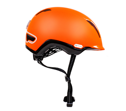 Casco SERFAS Kilowatt e-bike naranja  con luz trasera