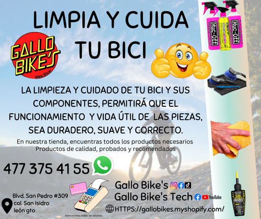 Refacciones, accesorios, ropa, energéticos, taller con servicios especializados, bicis, todo eso y más lo encuentras, con amplia variedad en tu tienda de confianza... Gallo Bikes's