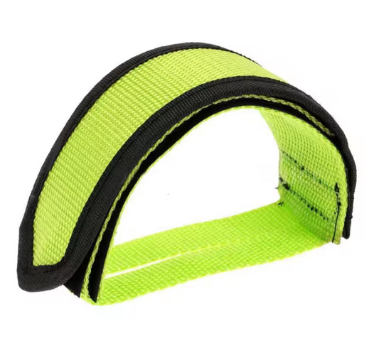 Tocles / correas  para pedales de Velcro verde