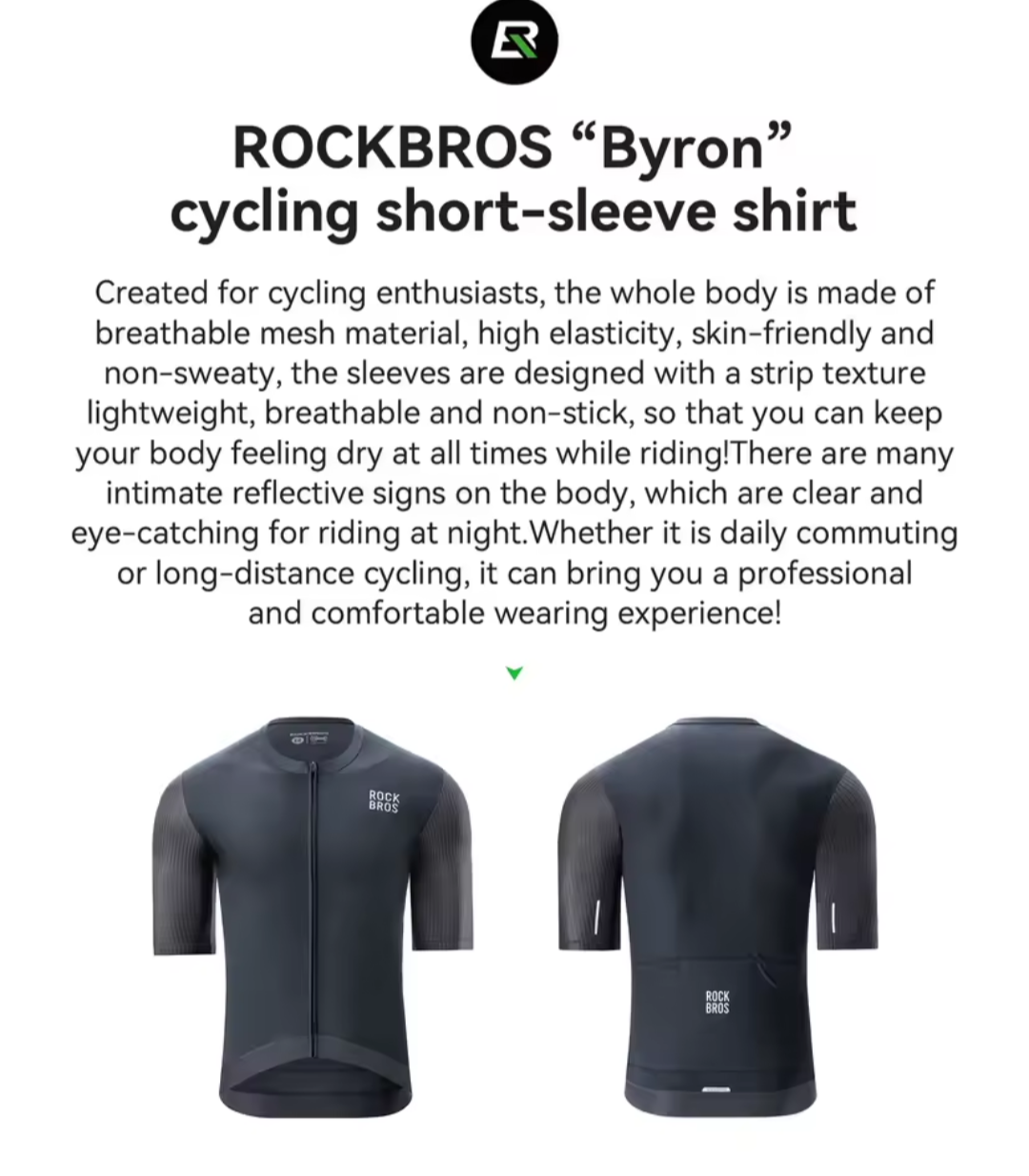 Jersey manga corta deportivo marca RockBros