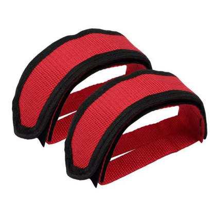 Tocles / correas  para pedales de Velcro rojo