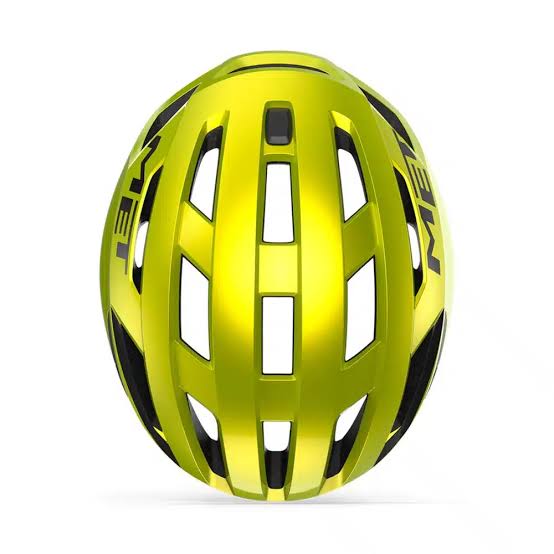 Casco MET VINCI MIPS verde lima metálico