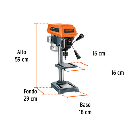 TRUPER TAPI-8Taladro de piso 8 pulgadas 1/3 HP (250 W) broquero 1/2pulgadas