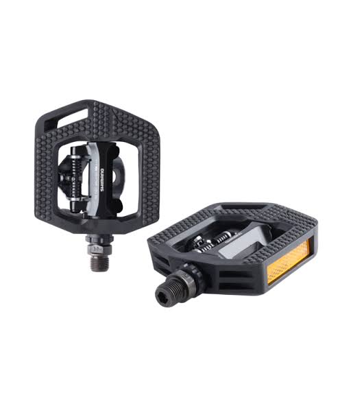 Pedales shimano de grapa doble propósito city T421