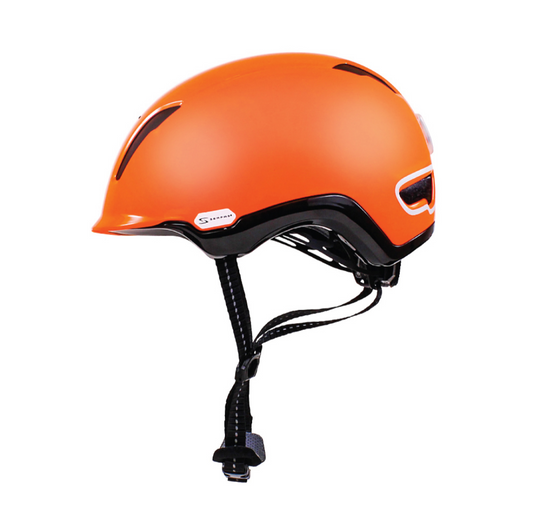 Casco SERFAS Kilowatt e-bike naranja  con luz trasera