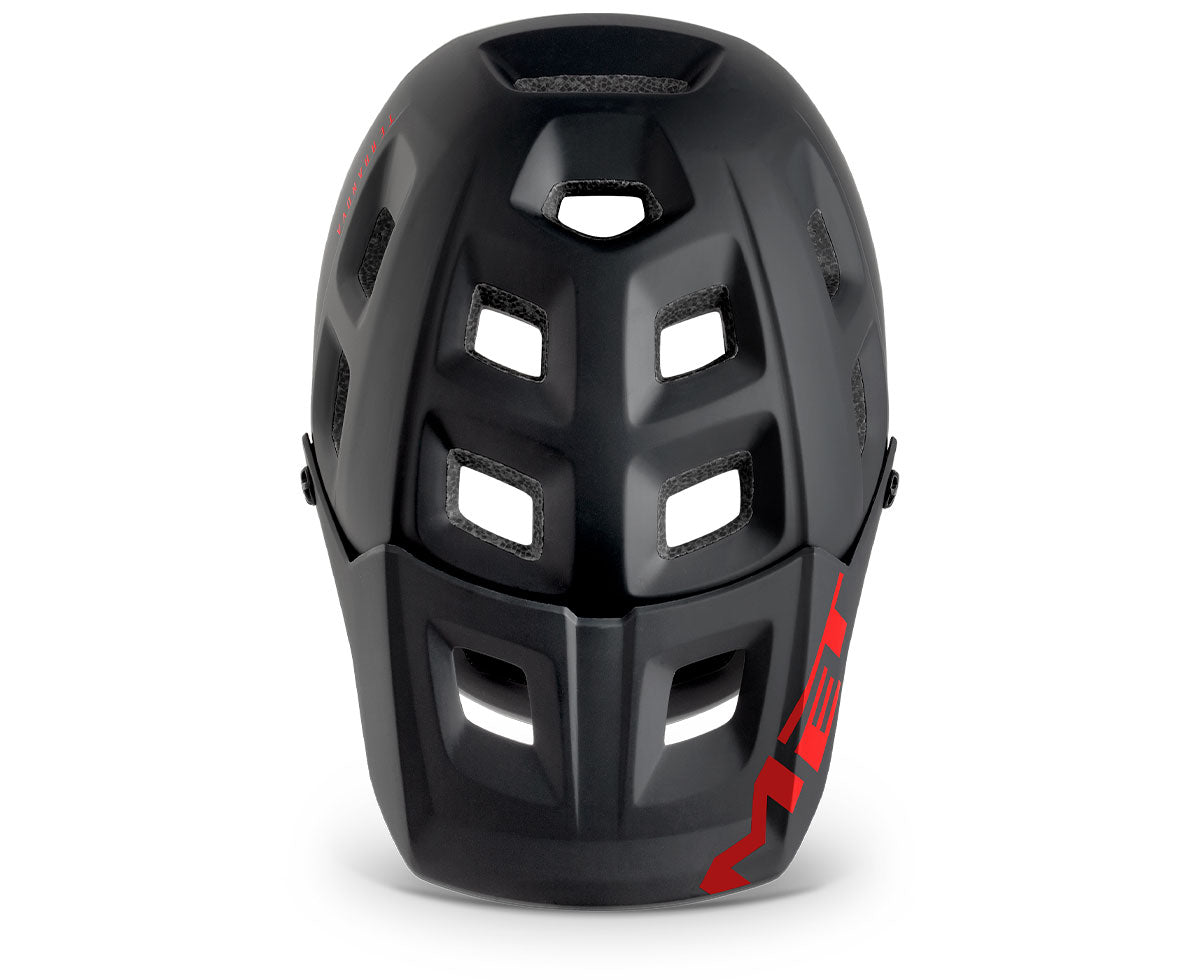 Casco MET Terranova negro / rojo
