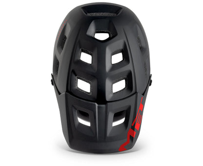 Casco MET Terranova negro / rojo