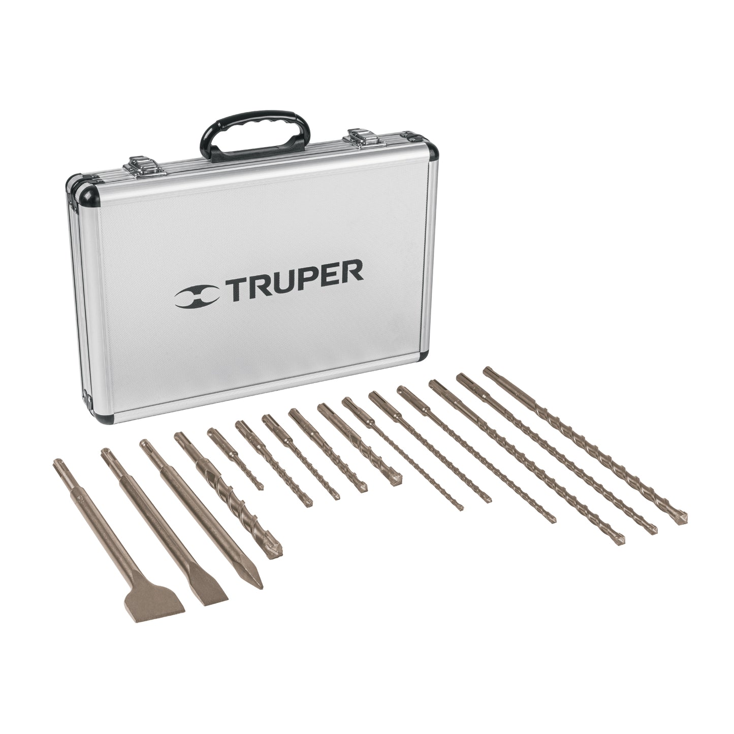 TRUPER Juego de 15 brocas y cinceles SDS Plus en estuche