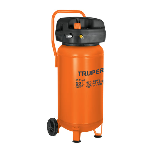 TRUPER Compresor libre de aceite 50L 3HP vertical 127V