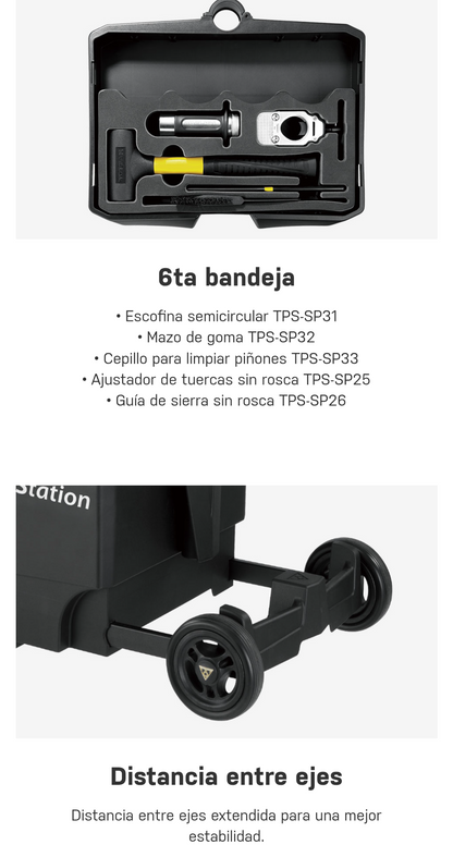 TOPEAK prepstation  caja con 52 herramientas portátil de 80 funciones