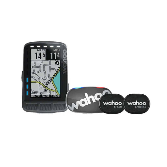 Ciclocomputador Wahoo Element Roam + Ticket + sensores de cadencia