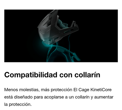 Casco Lazer Cage KC full face negro