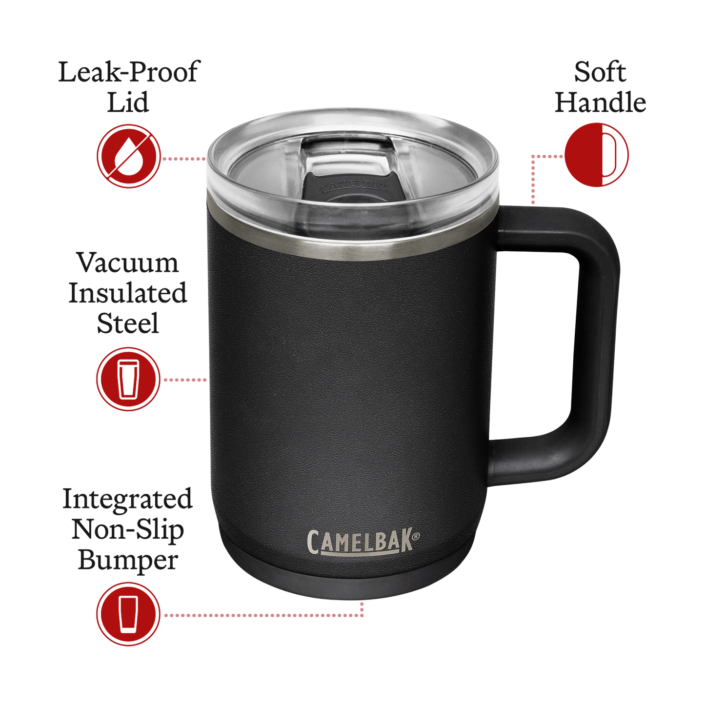Termo de acero inoxidable Camelbak thrive muy vss 470ml para café o té