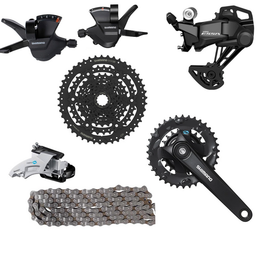 Transmisión 2x8 shimano Essa grupo armado  de cambios 22-36t x 11/45t