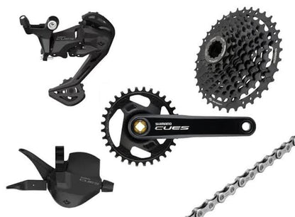 Transmisión 1x9 shimano CUES grupo de cambios 32 x 11/40T armada