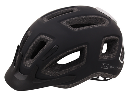 Casco SERFAS metro negro con luz trasera