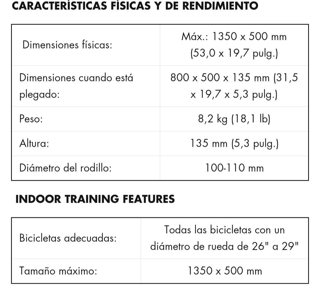 Rodillo de entrenamiento tacx galaxia