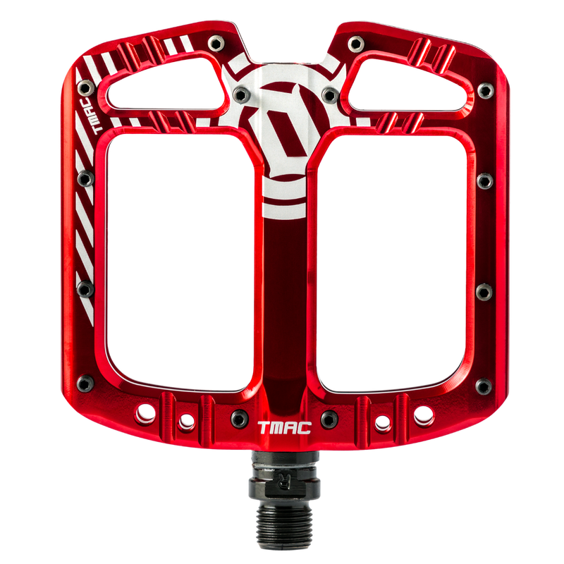 Pedales Deity TMAC aluminio rojo