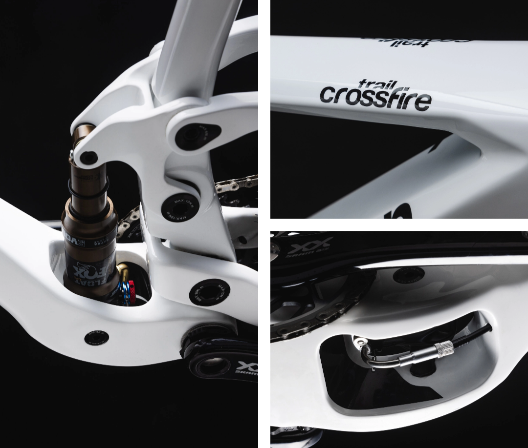 Bicicleta Lee Cougan Crossfire Trail Arctic -SRAM GX EAGLE AXS - MICROTECH RK 25