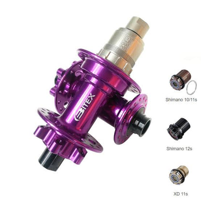 Mazas BITEX rojo morada  6T  28h QRx141mm y 15x110