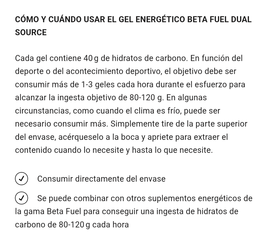 Gel SIS Beta Fuel sabor naranja  60ml