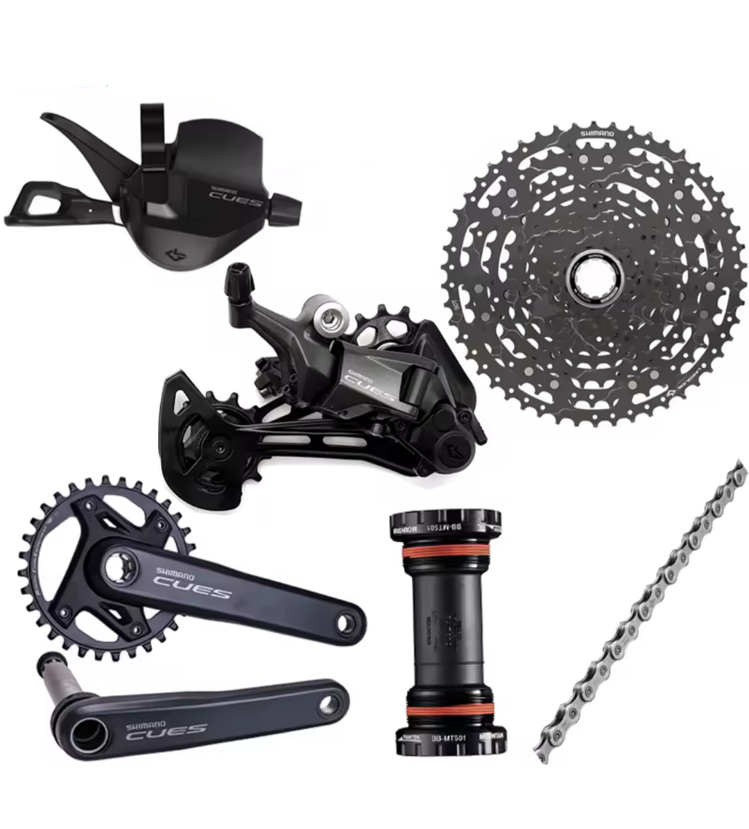 Transmisión 1x11 shimano CUES grupo de cambios 32 x 11/50T armada