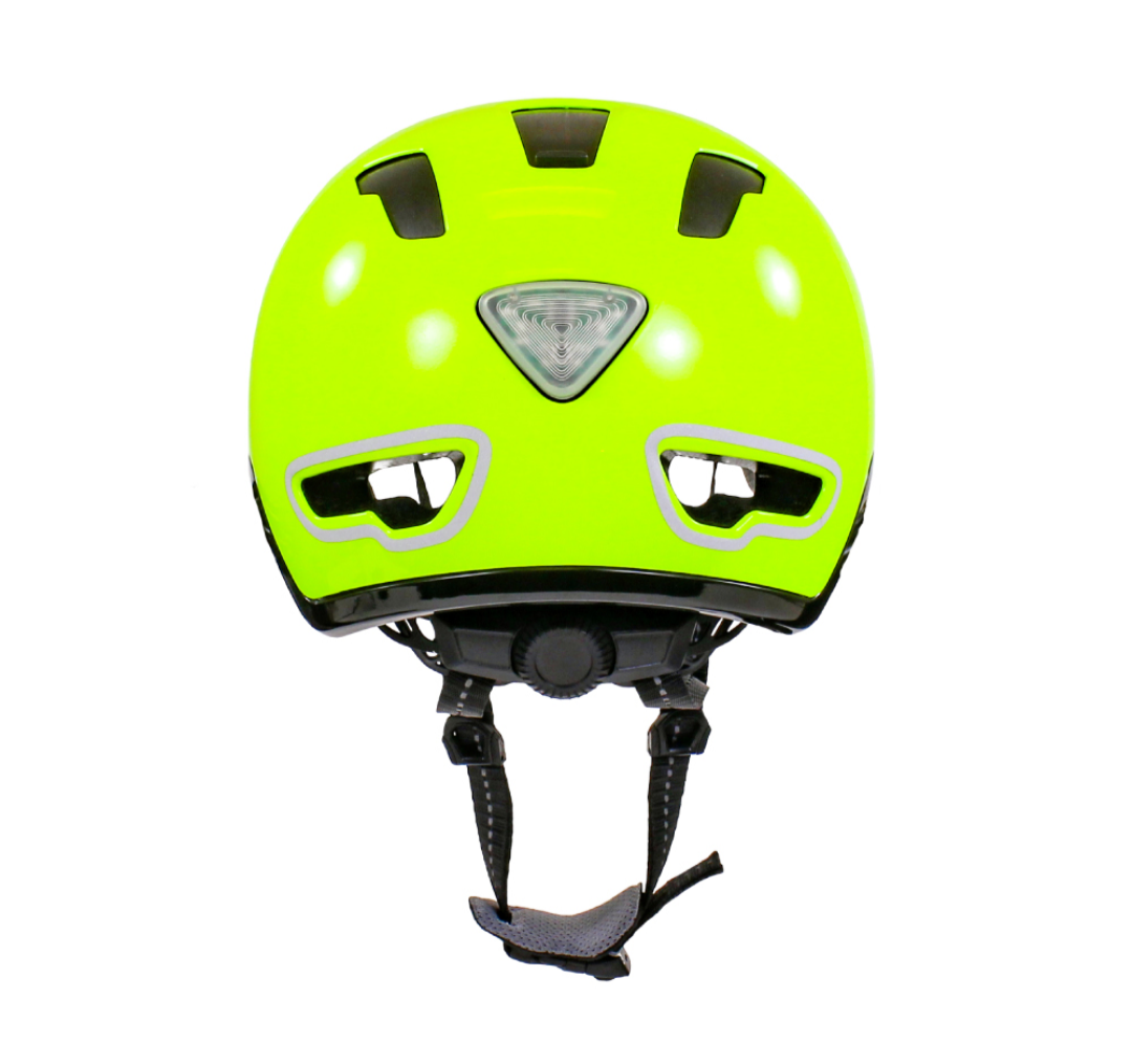 Casco SERFAS Kilowatt e-bike verde limón con luz trasera