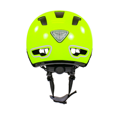 Casco SERFAS Kilowatt e-bike verde limón con luz trasera