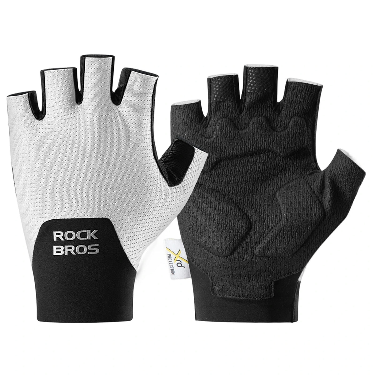 Guantes dedo corto rockbros gel blanco