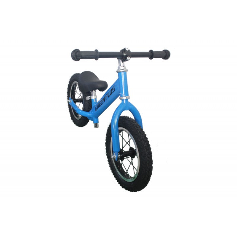 Bicicleta de balance, rodado 12 green plus acero azul