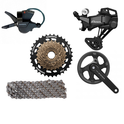 Transmisión 1x6 shimano Essa grupo armado  de cambios 40t x 14/34