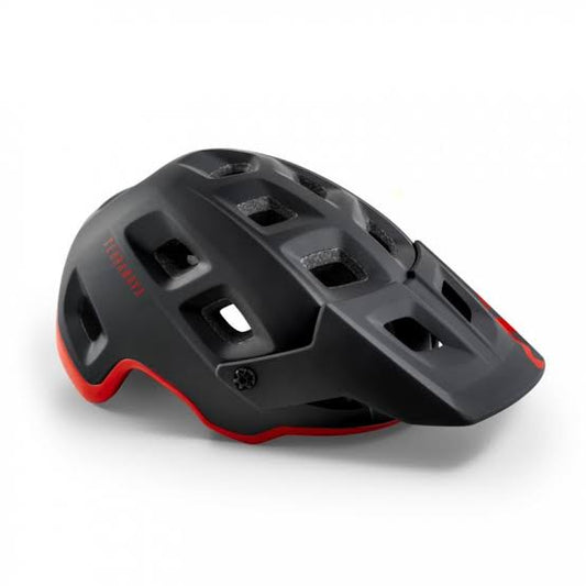 Casco MET Terranova MIPS negro con rojo