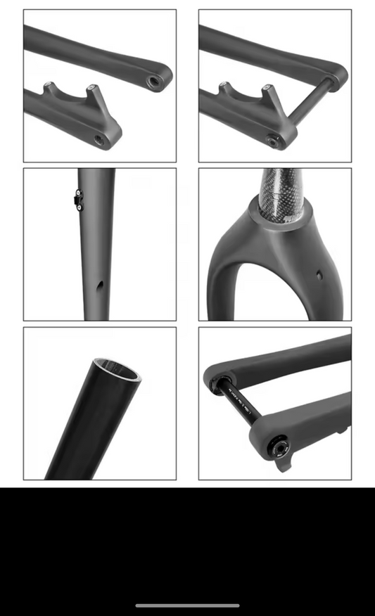 Horquilla r-29 rígida carbono 1 1/8-1 1/2 de 15x110mm para disco