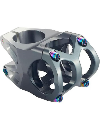 Potencia / poste de manubrio en aluminio 31.8x40mm plata / negro