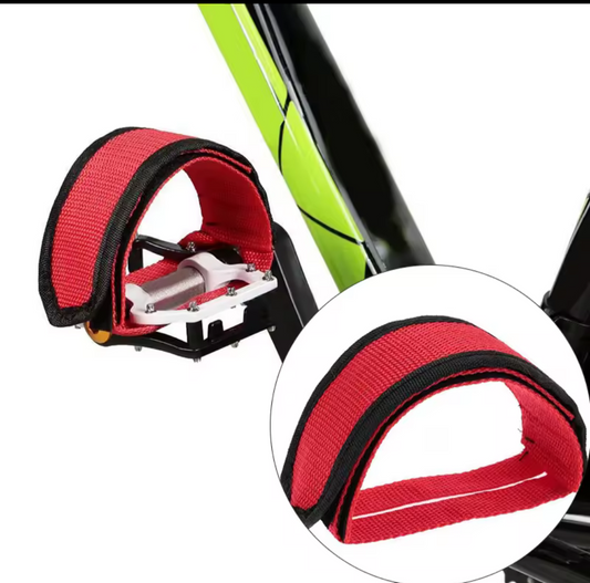 Tocles / correas  para pedales de Velcro rojo