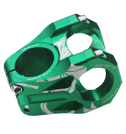 Potencia / poste de manubrio en aluminio 31.8x35mm verde