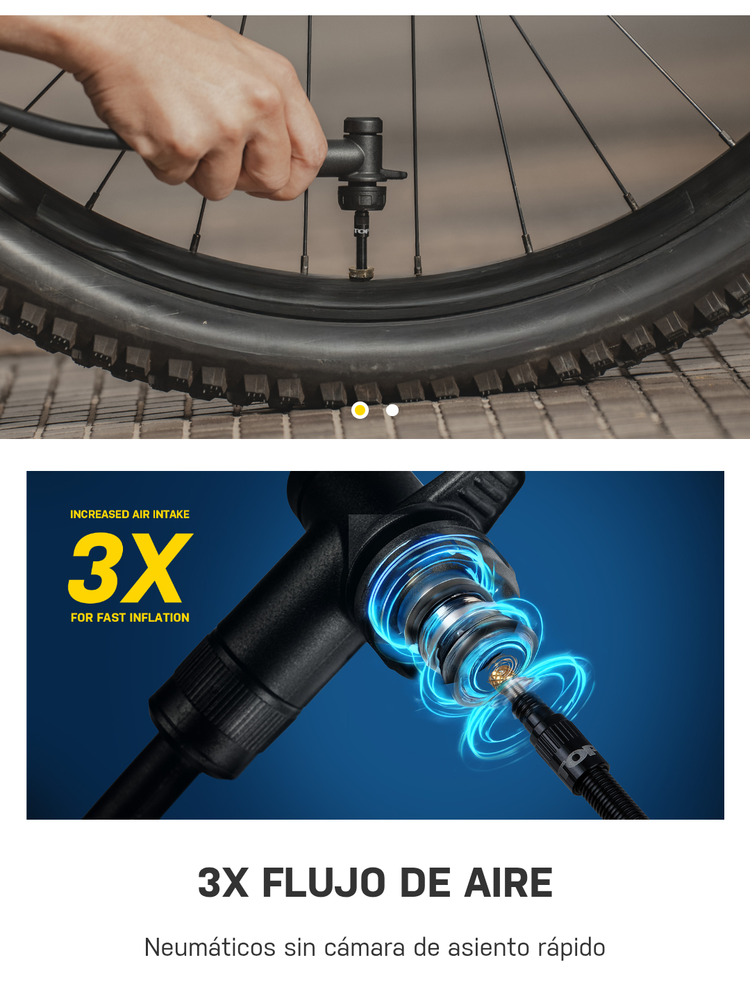 Combo turboflow TOPEAK con cabeza de bomba