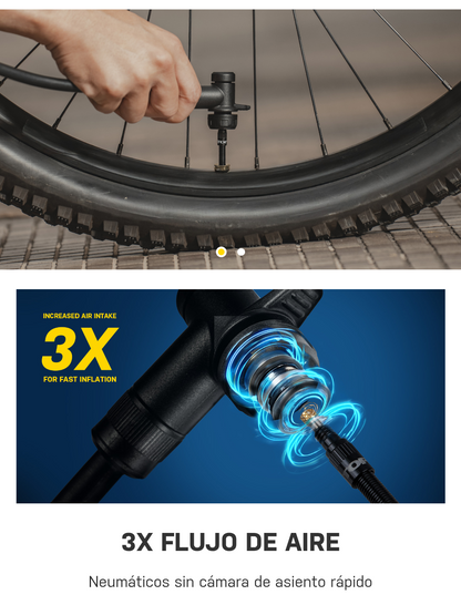 Combo turboflow TOPEAK con cabeza de bomba
